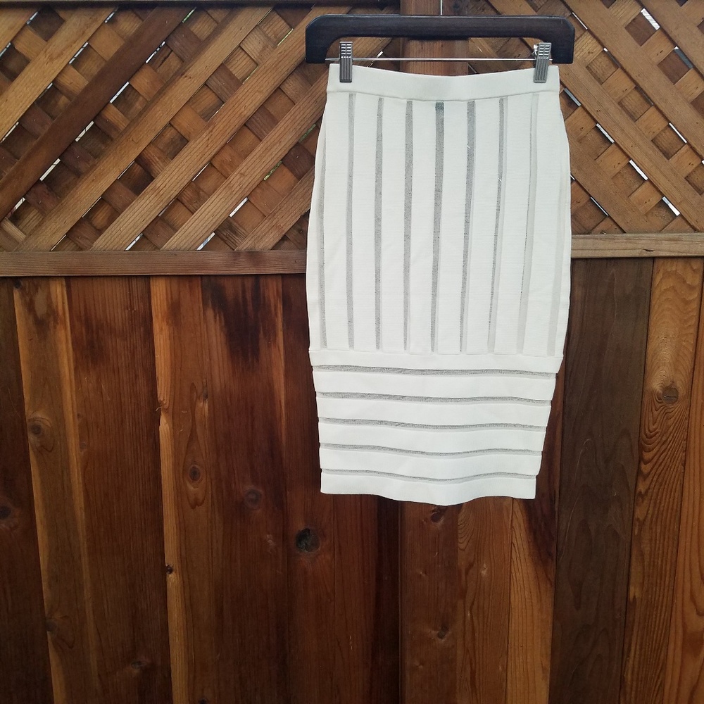 ⚡3 for $12⚡NWOT Nasty Gal Sheer Mesh Stripe Skirt